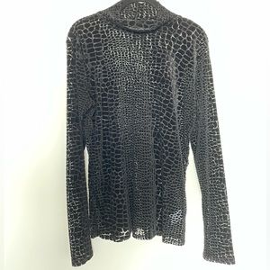 90s Style Sheer Leopard Top